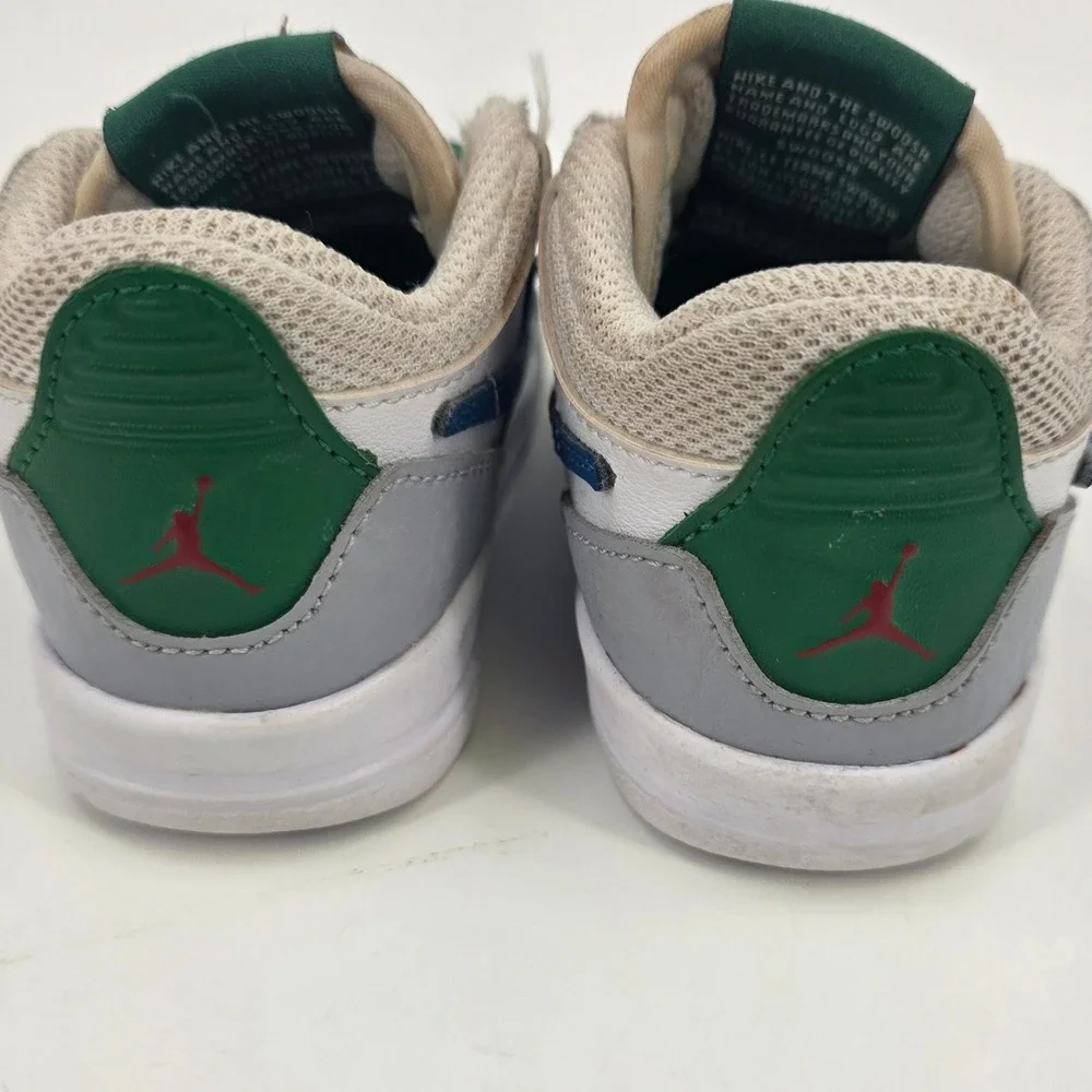 NIKE AIR JORDAN LEGACY 312 LOW SNEAKERS KIDS TODDLER SIZE 4C WHITE GREEN SHOES